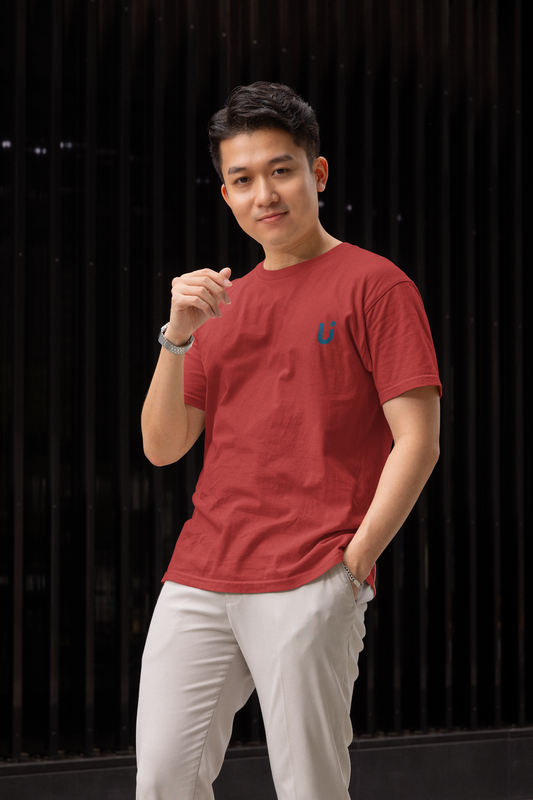 Brownish Red Classic Fit Regular T-Shirt