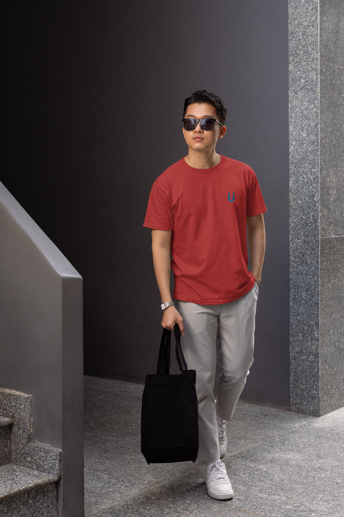 Brownish Red Classic Fit Regular T-Shirt