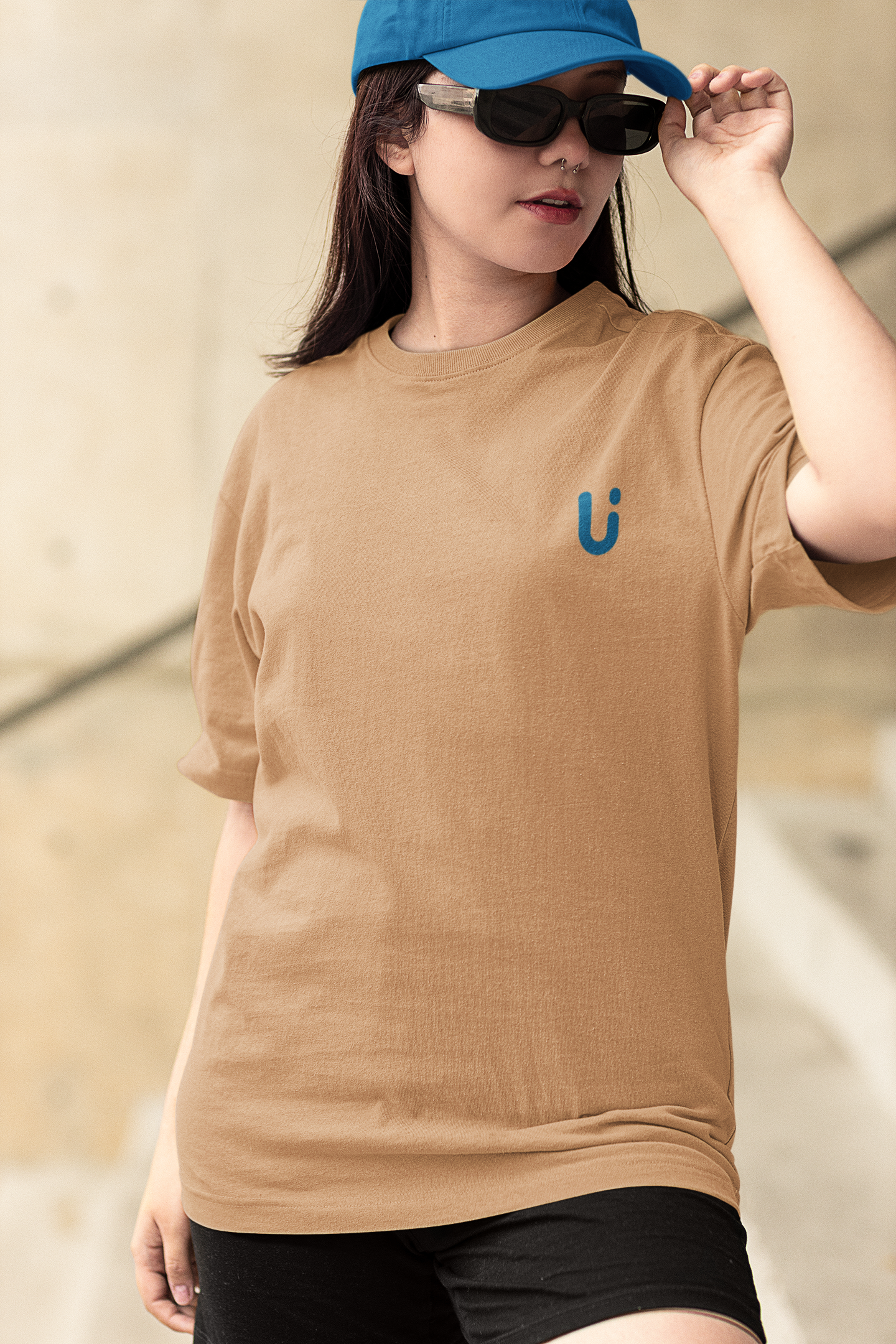 Explore Oversized T-shirt for Women's - Bold Biege