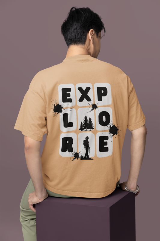 Explore Oversized T-shirt - Bold Biege