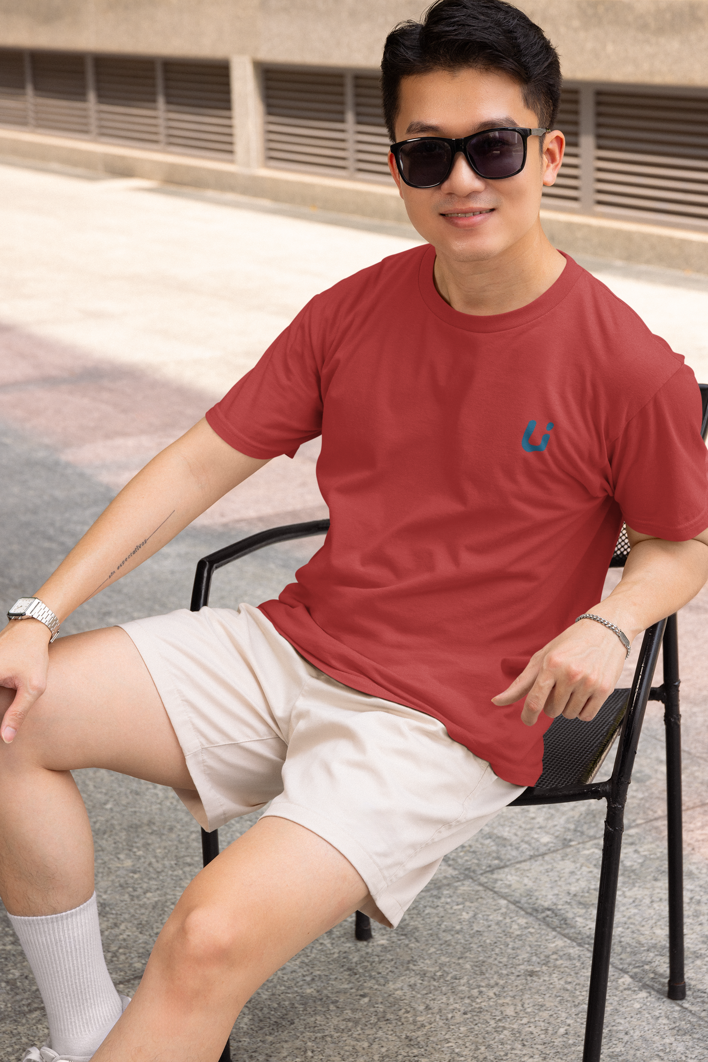 Brownish Red Classic Fit Regular T-Shirt