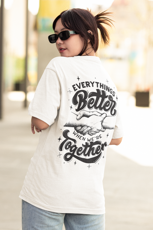 Better Together Oversized T-shirt for Women's - ⁠White Musk