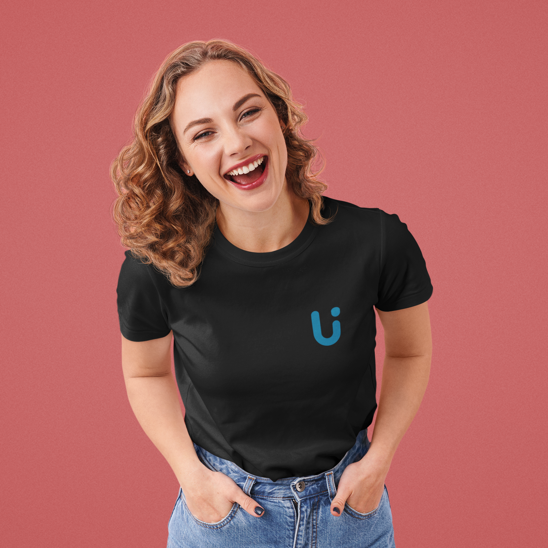 Black Classic Fit Plain T Shirt for Women