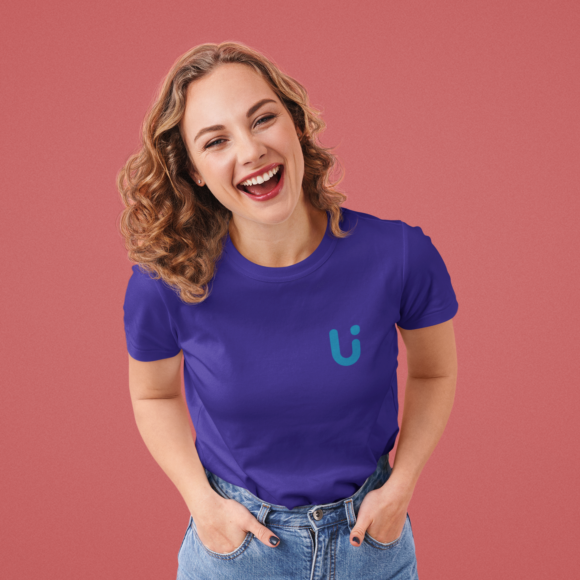Blue Classic Fit T-Shirt for Women